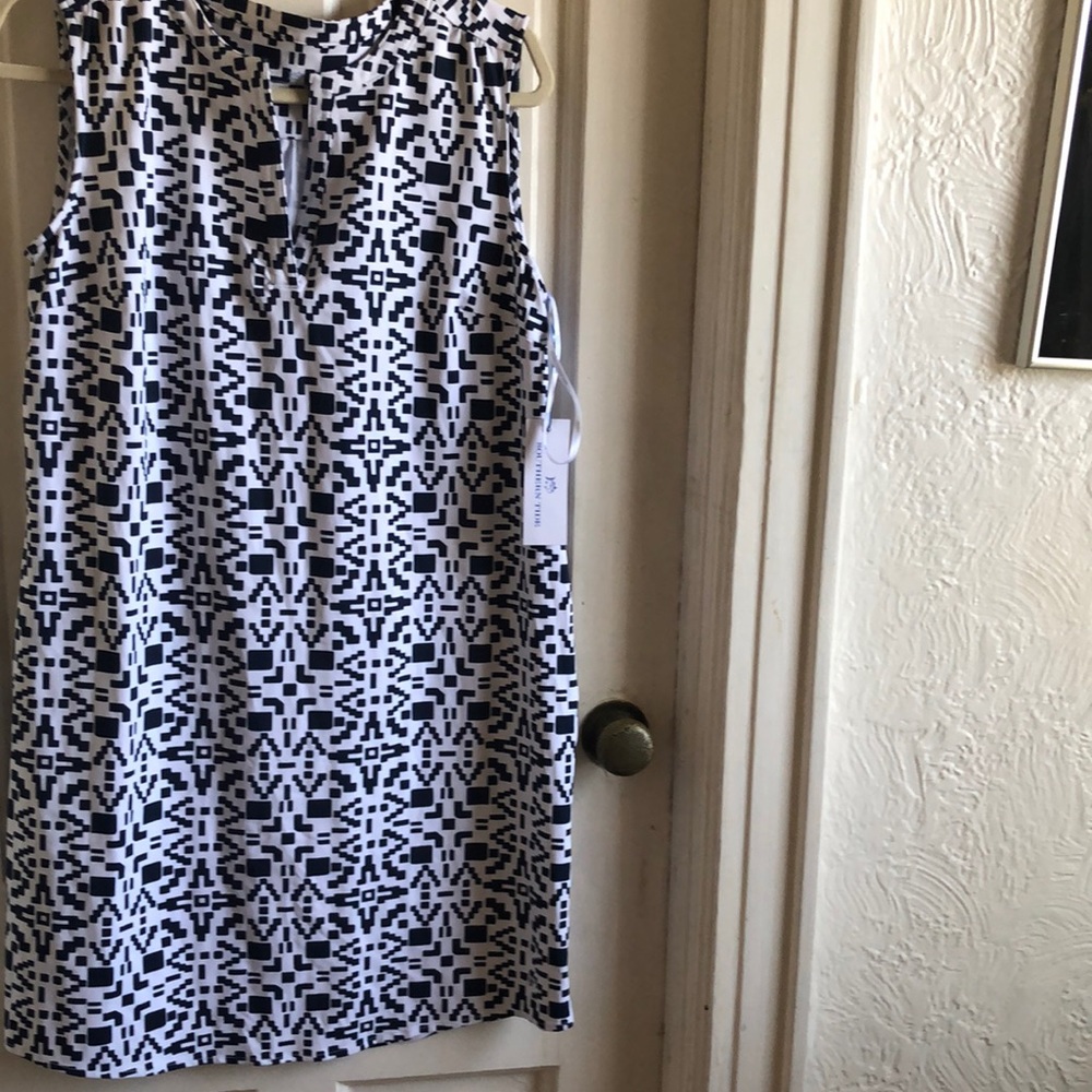 🆕Southern Tide Insignia Blue Geo Print Dress L